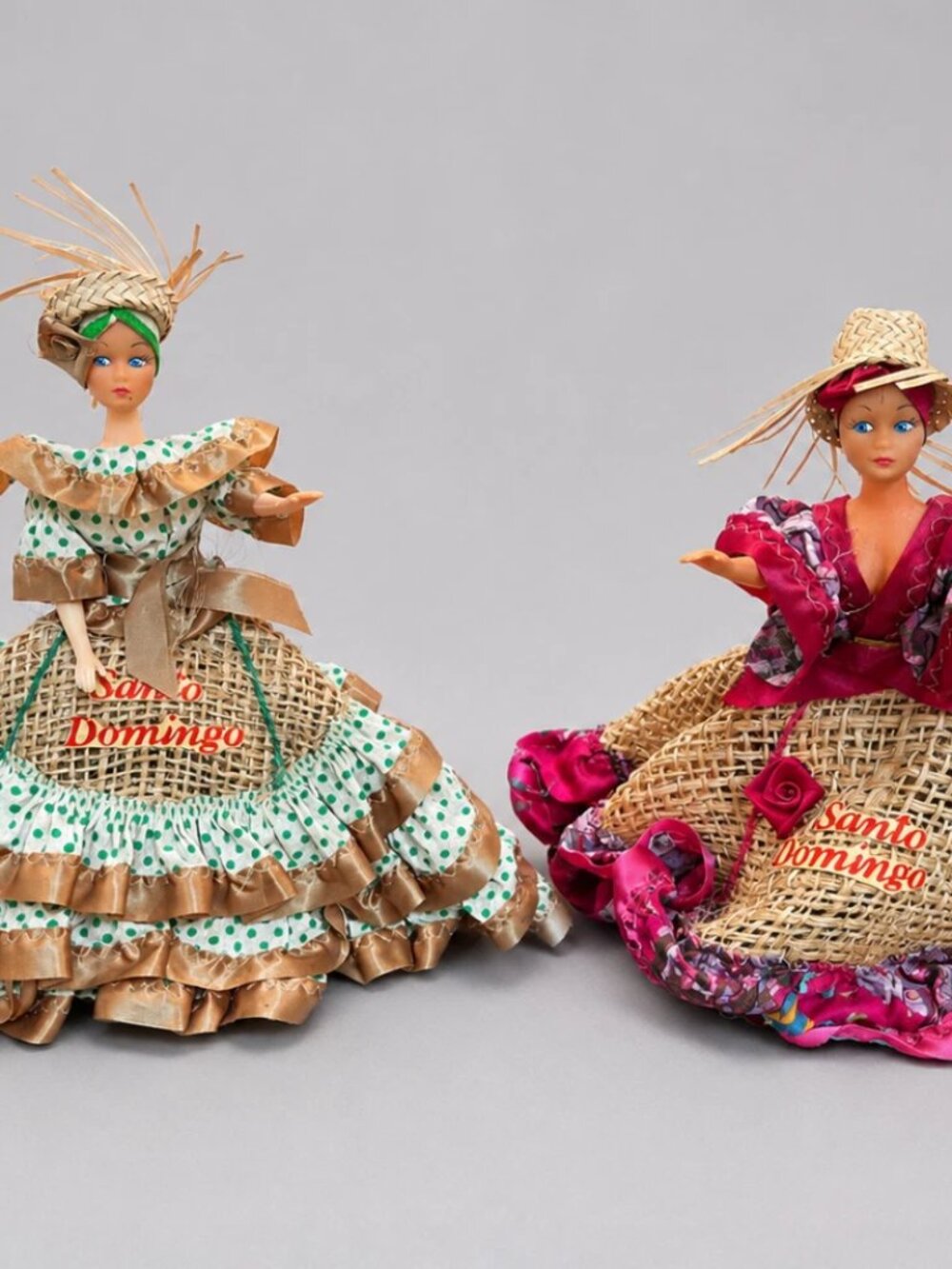 Pair of Vintage Santo Domingo Dominican Republic Souvenir Dolls – 11"